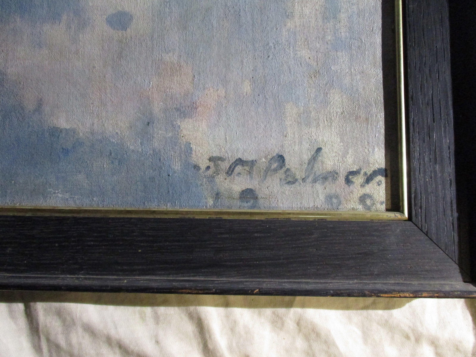 J M Palmer 1900 Landscape Arts and Crafts Oil Painting Dated 1900 - 6