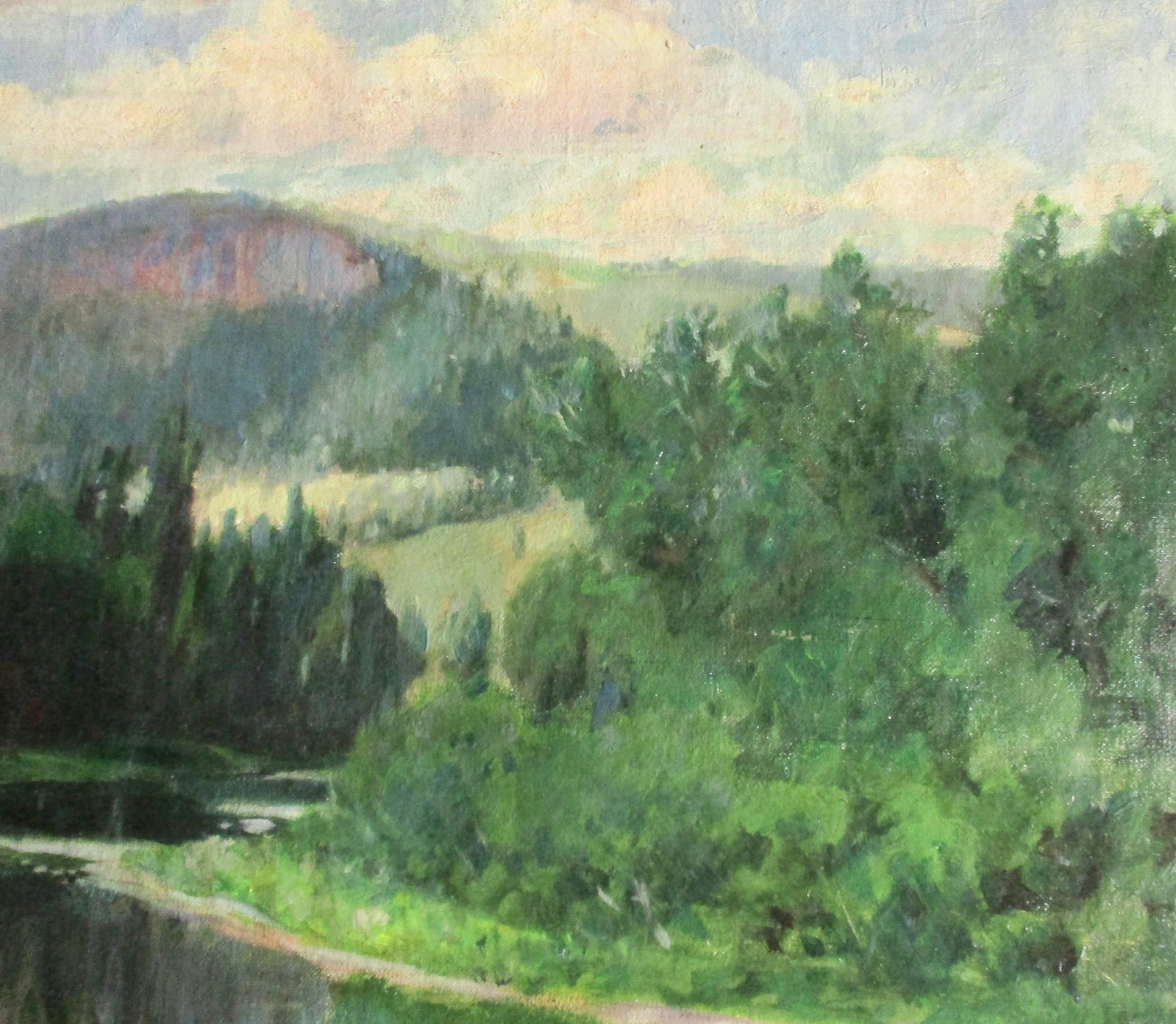 J M Palmer 1900 Landscape Arts and Crafts Oil Painting Dated 1900 - 7