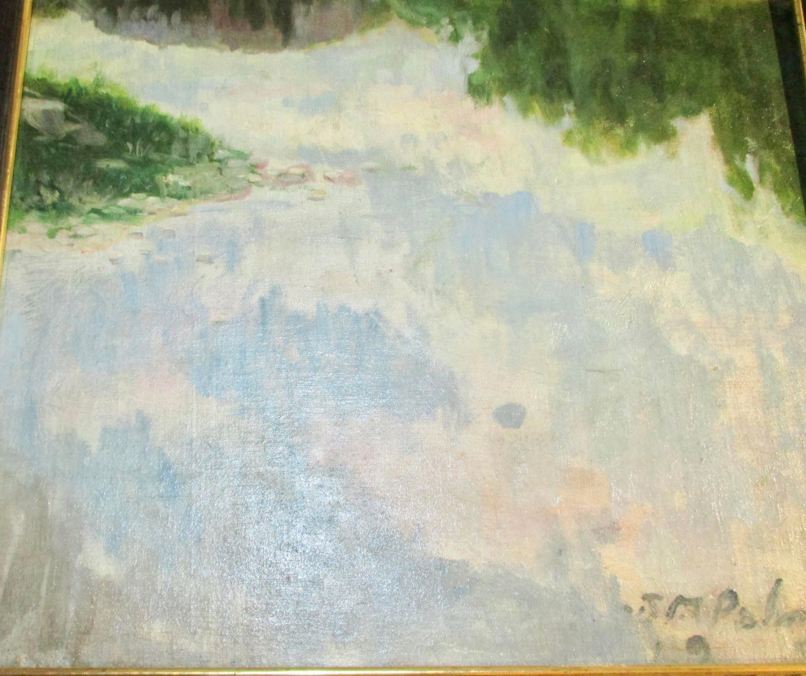 J M Palmer 1900 Landscape Arts and Crafts Oil Painting Dated 1900 - 8