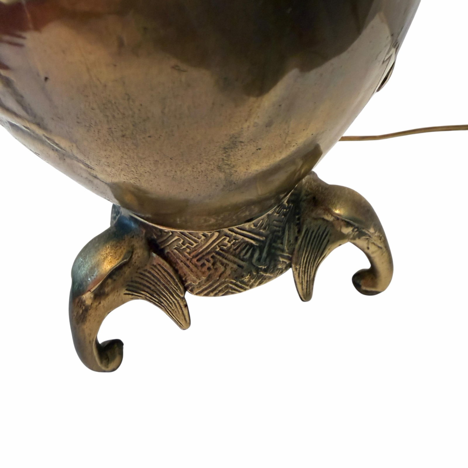 Vintage Chinoiserie Dragon Handle Table Lamp - 10