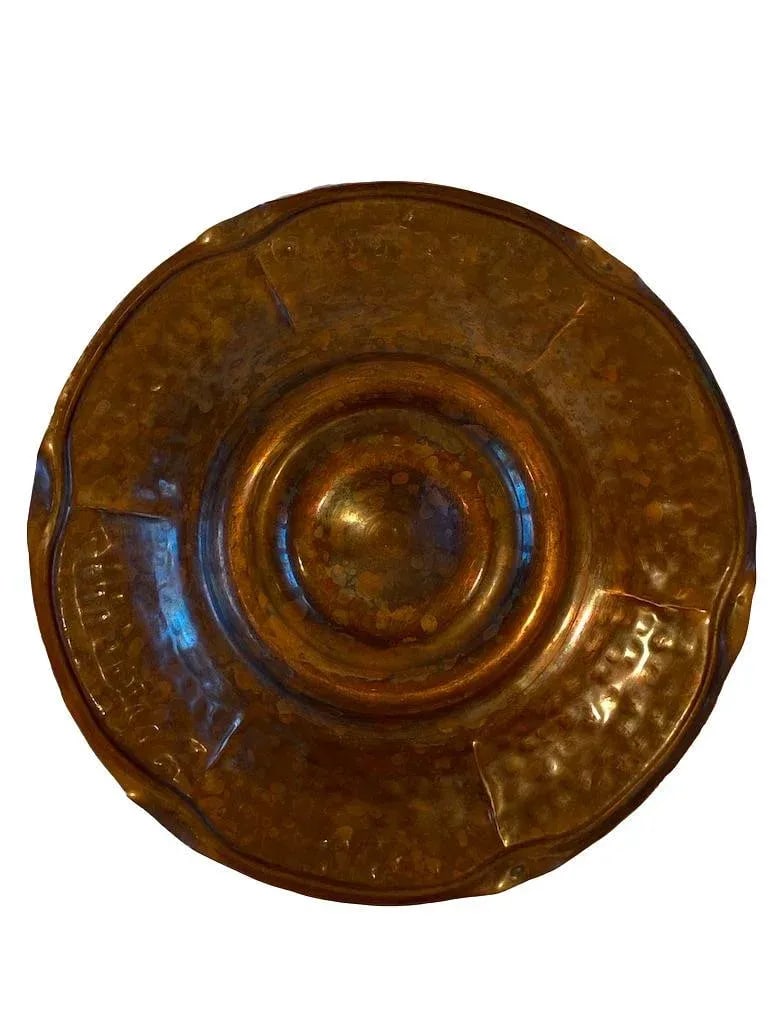 1940s Arts & Crafts-Style Copper Detailed Plate - 4