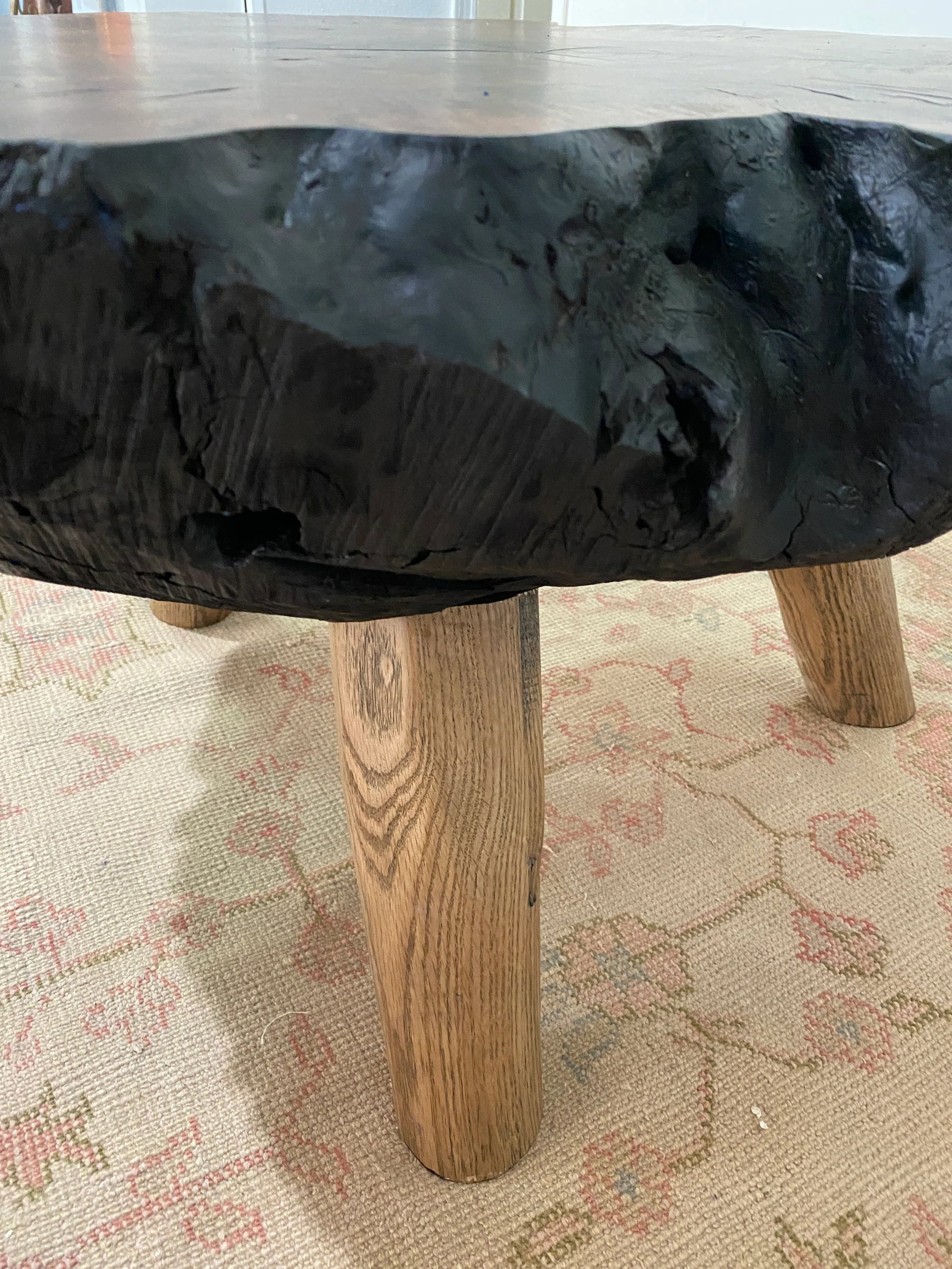 Organic Modern Claro Walnut Burl Wood Coffee Table - 5
