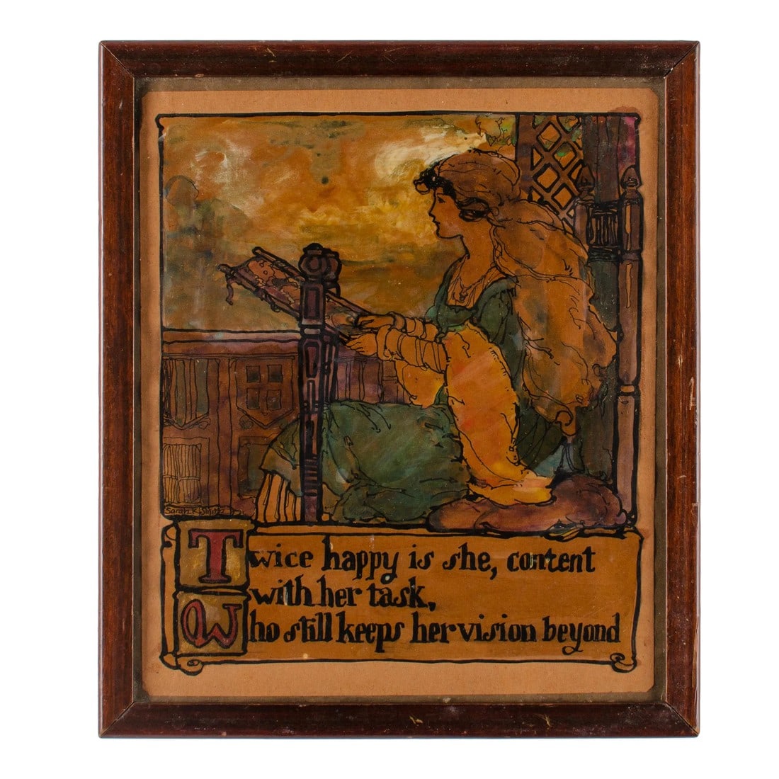Sarah Katherine Smith, Original Book Illustration: Sarah Katherine Smith (American, b.1877) Born in Rio Vista, CA, she attended the Art Institute of Chicago, then the Boston Museum School. She spent most of her life in Wheaton, Illinois where she