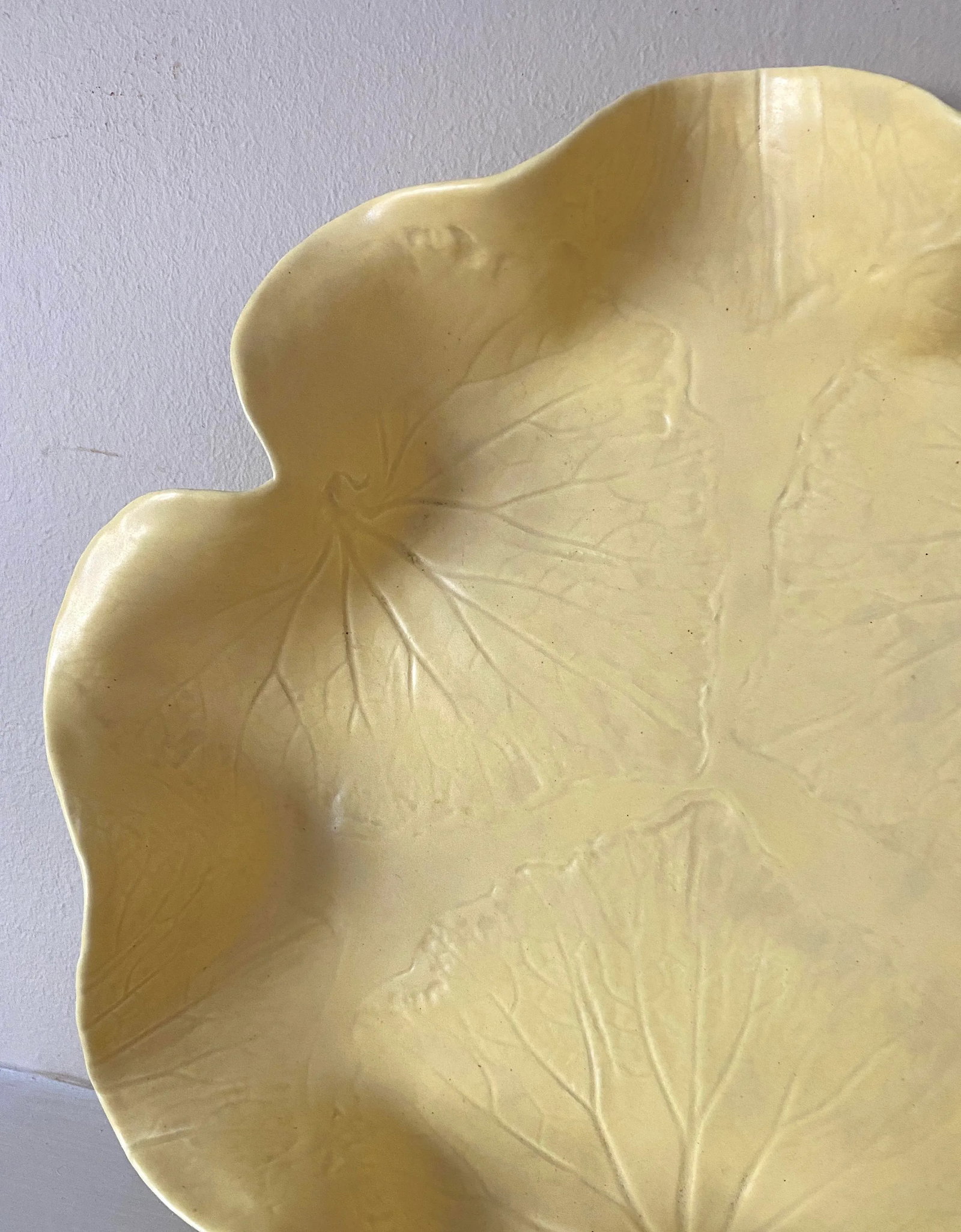 1970s Original Pat Young Yellow Leaf Ware Plate Platter Signed With Decal - 3