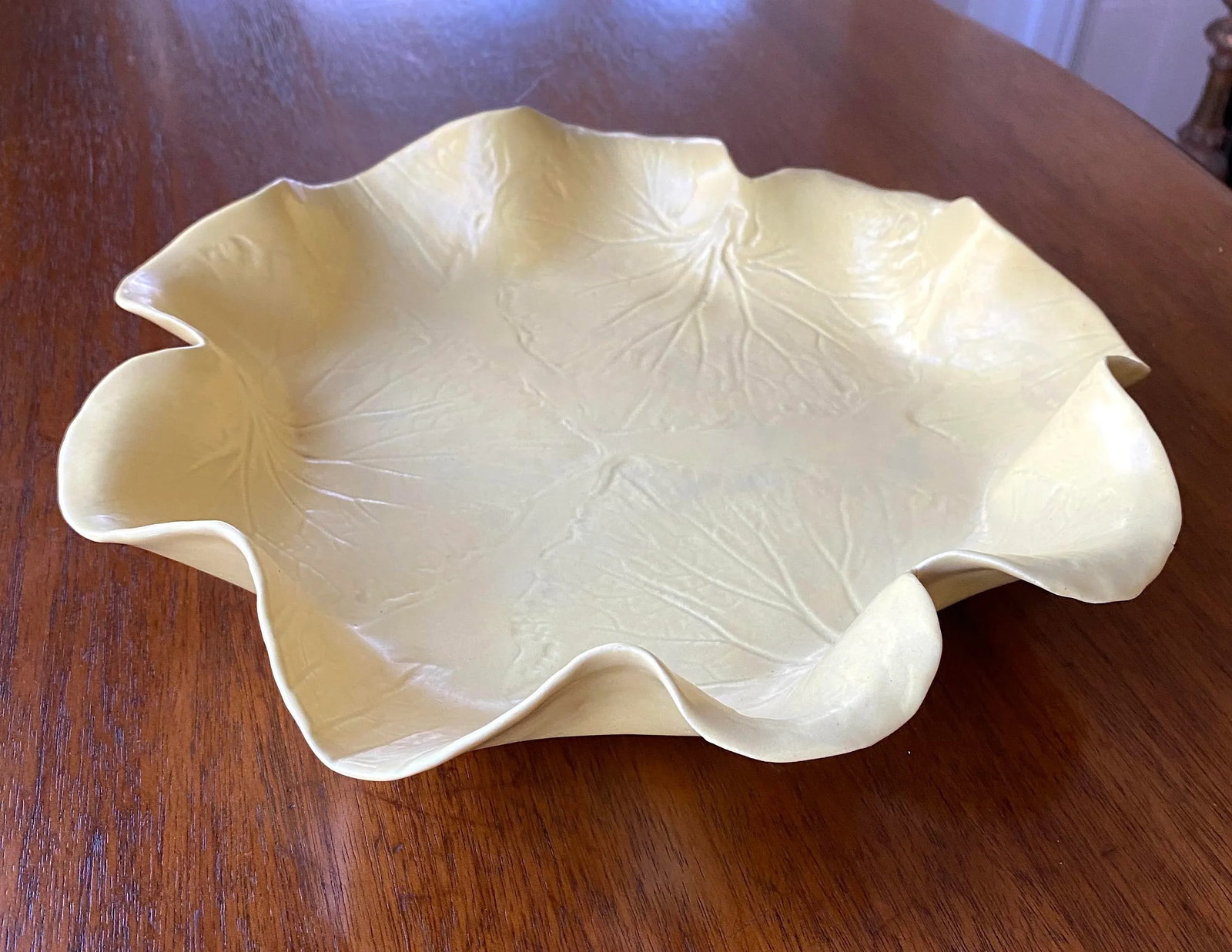 1970s Original Pat Young Yellow Leaf Ware Plate Platter Signed With Decal - 5
