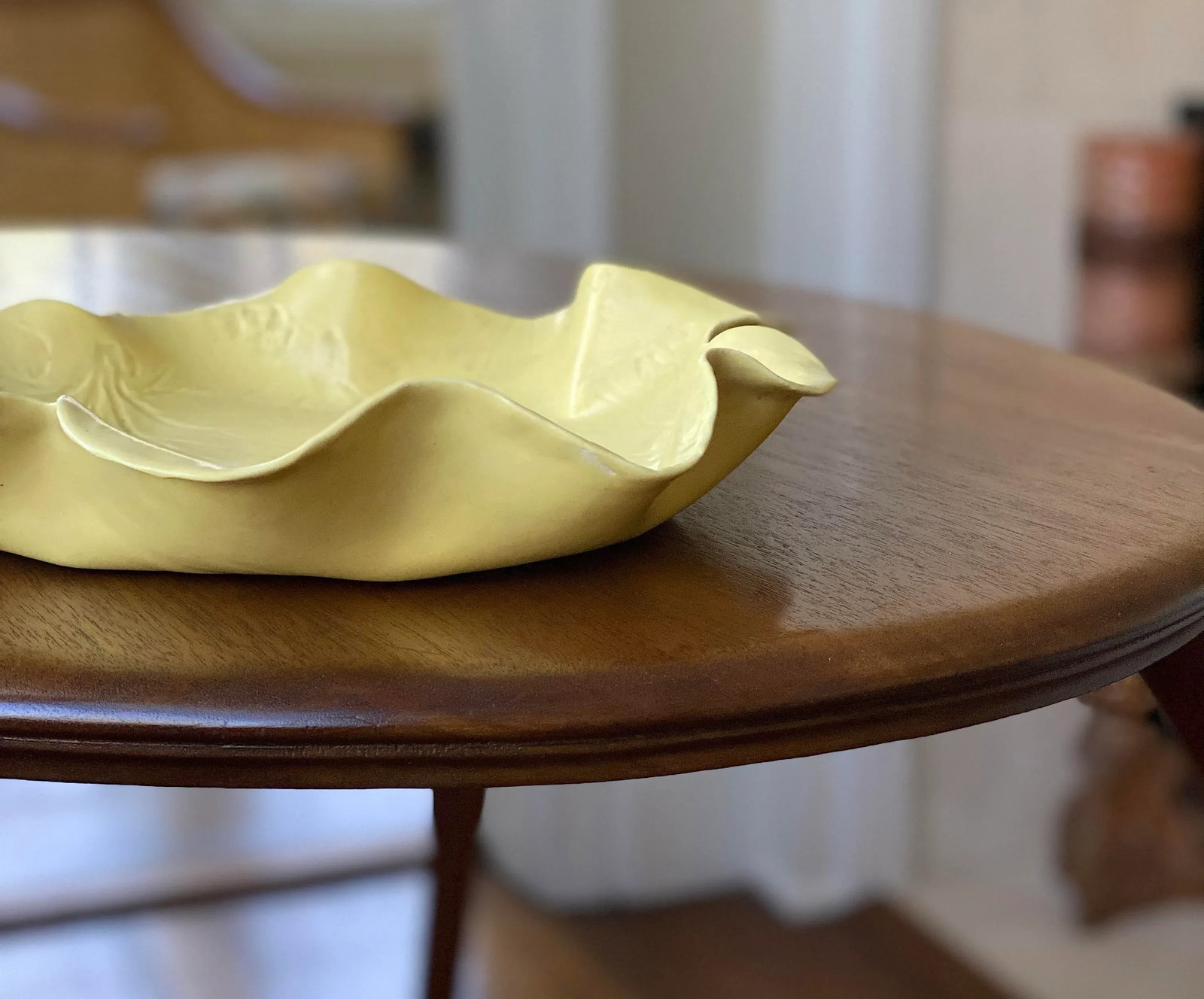 1970s Original Pat Young Yellow Leaf Ware Plate Platter Signed With Decal - 6