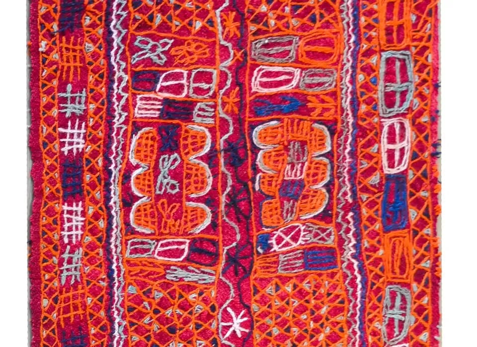 Vintage Late 20th Century Iraqi Embroidered Panel - 2