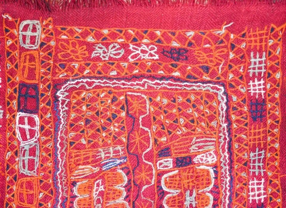 Vintage Late 20th Century Iraqi Embroidered Panel - 7