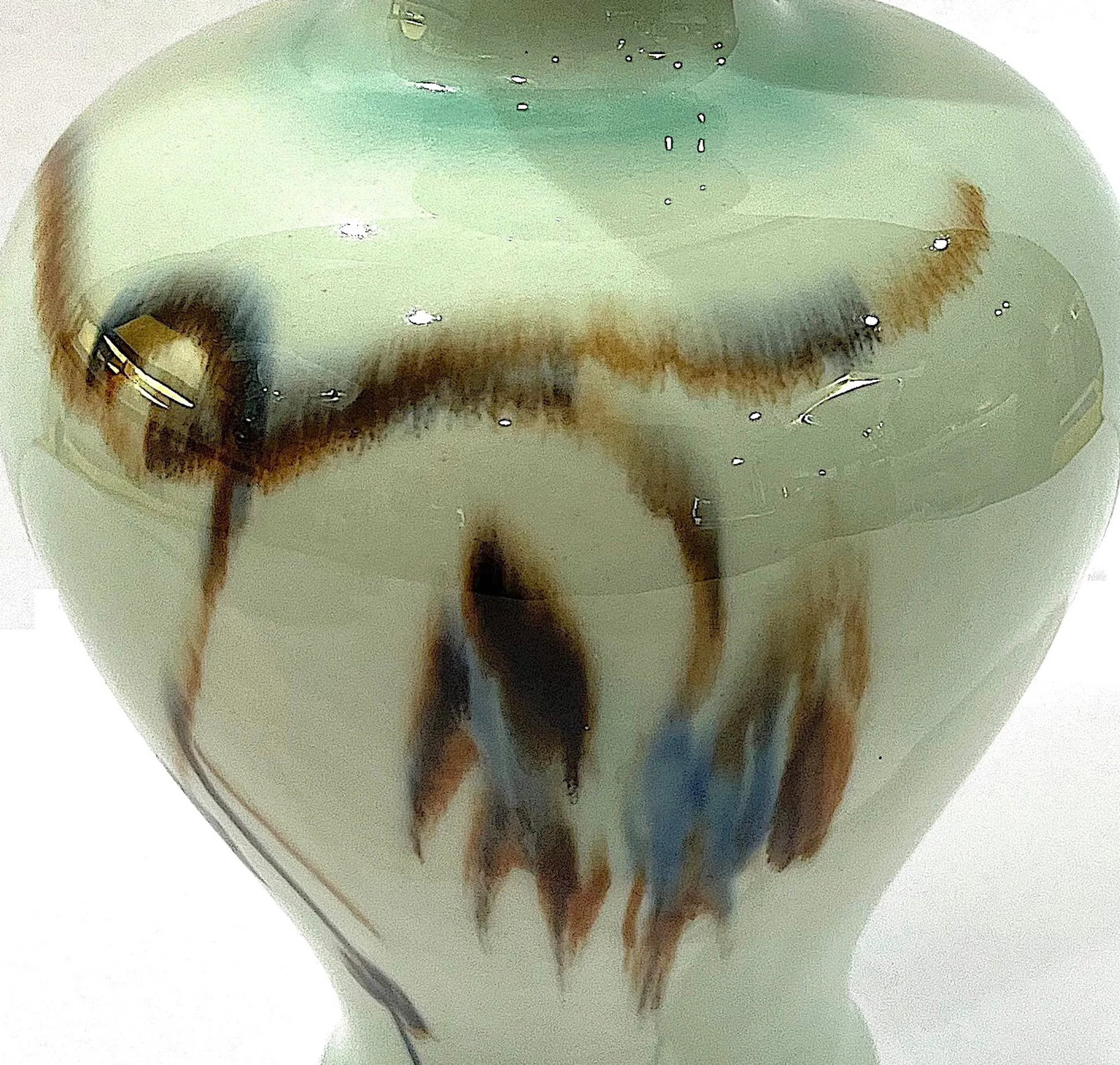 Mid-Century Modern Vontury Hand-Decorated Porcelain Studio Vase - 6