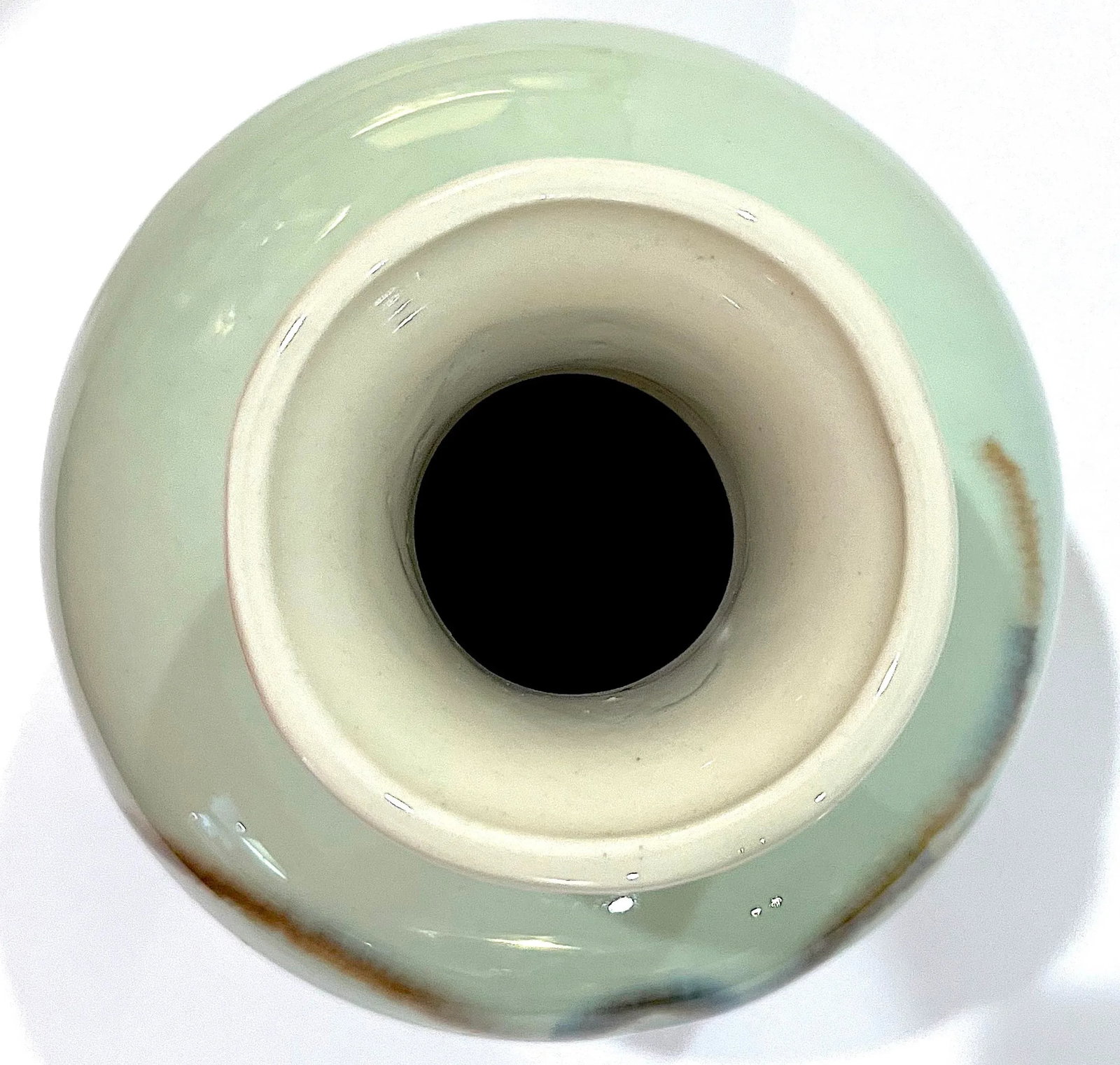 Mid-Century Modern Vontury Hand-Decorated Porcelain Studio Vase - 7