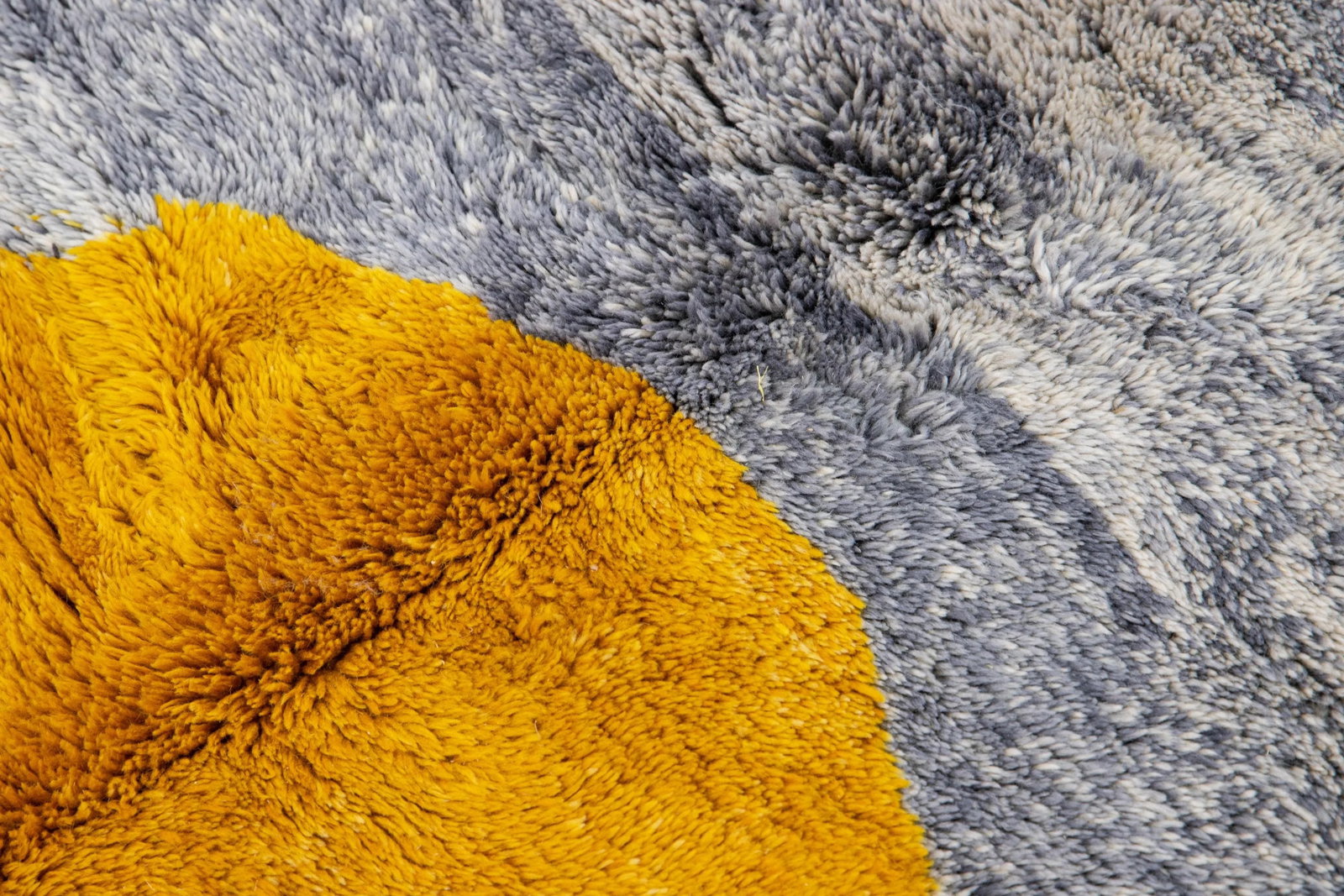 Abstract Modern Moroccan Handmade Gray Wool Rug - 10