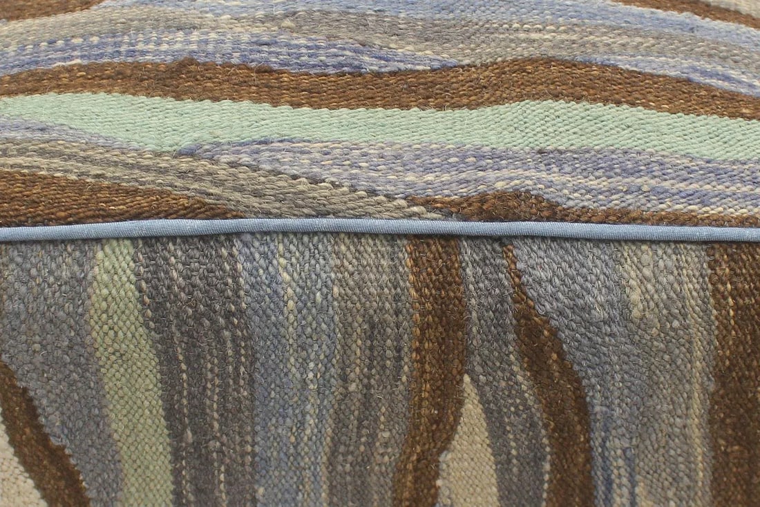 Boho Chic Handmade Kilim Upholstered Ottoman - 4