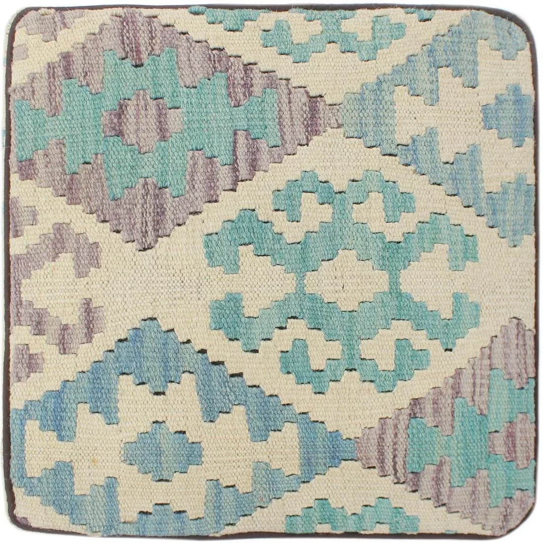 Boho Chic Handmade Kilim Upholstered Ottoman - 5