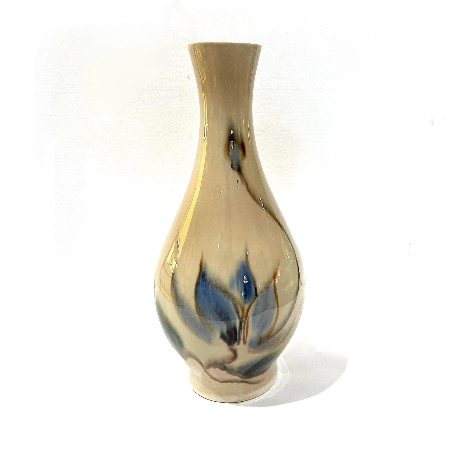 F. J. Von Tury Mid-Century Modern Studio Porcelain Tall Bulb Vase - 10