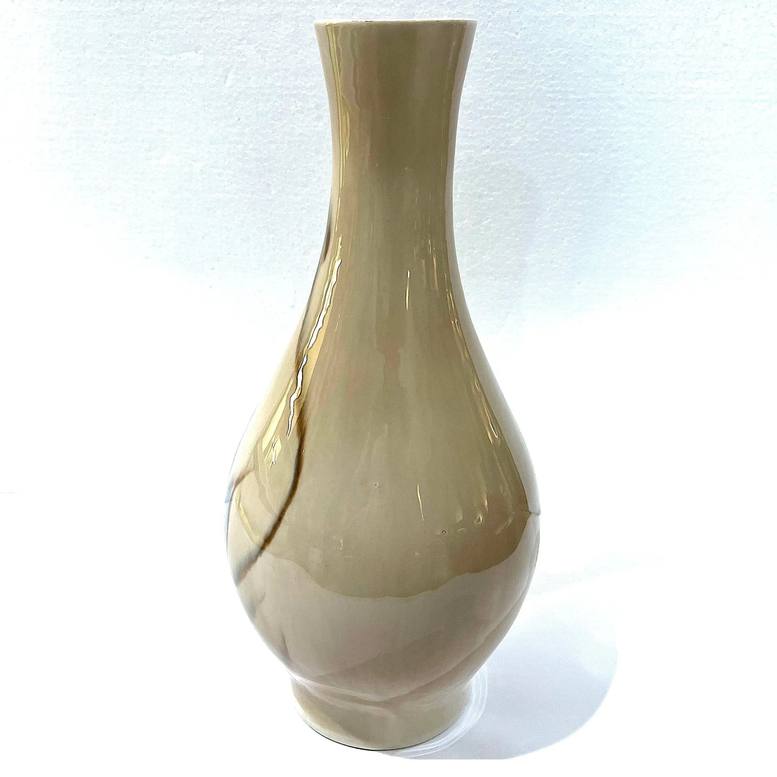 F. J. Von Tury Mid-Century Modern Studio Porcelain Tall Bulb Vase - 4