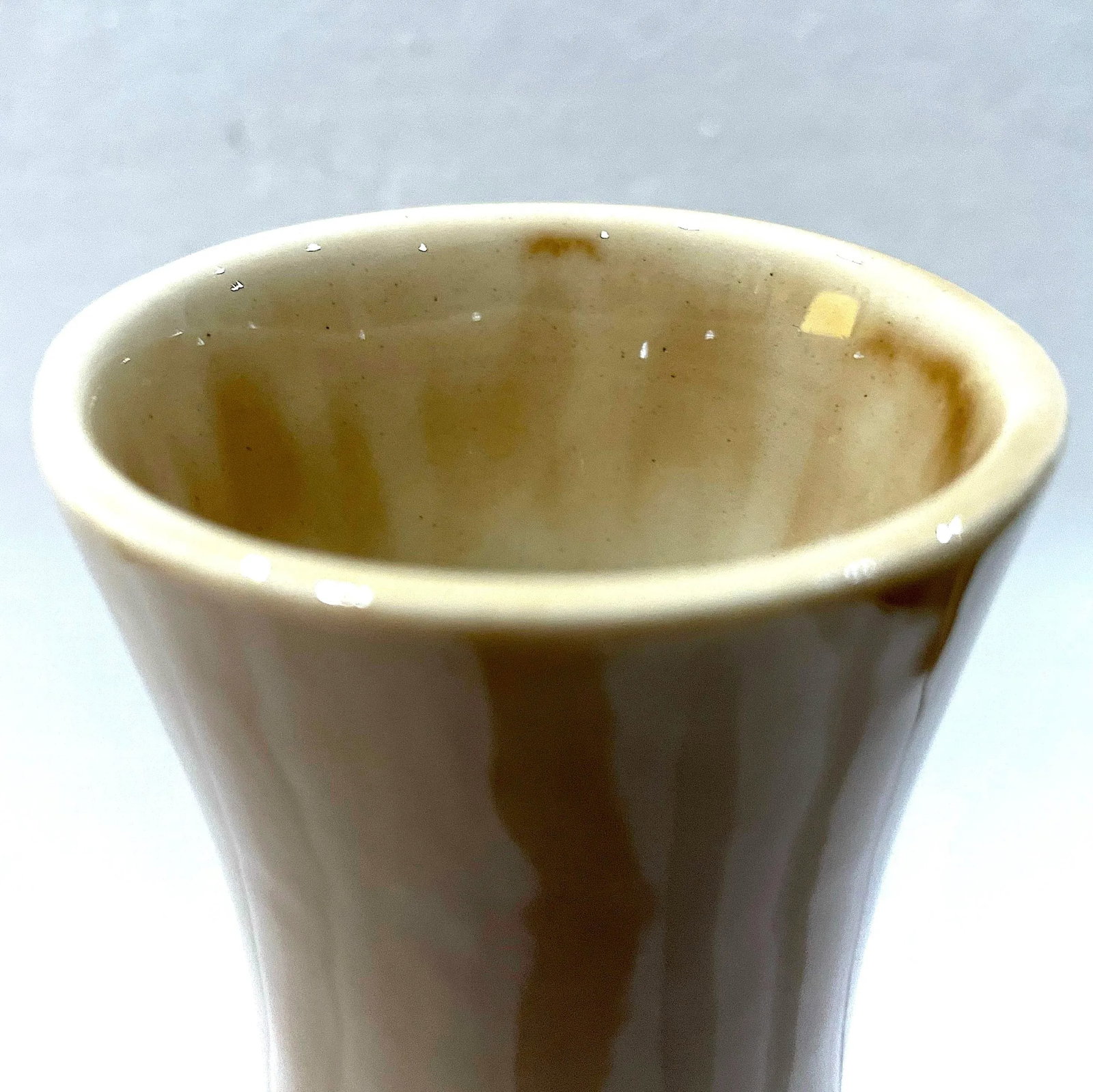 F. J. Von Tury Mid-Century Modern Studio Porcelain Tall Bulb Vase - 5