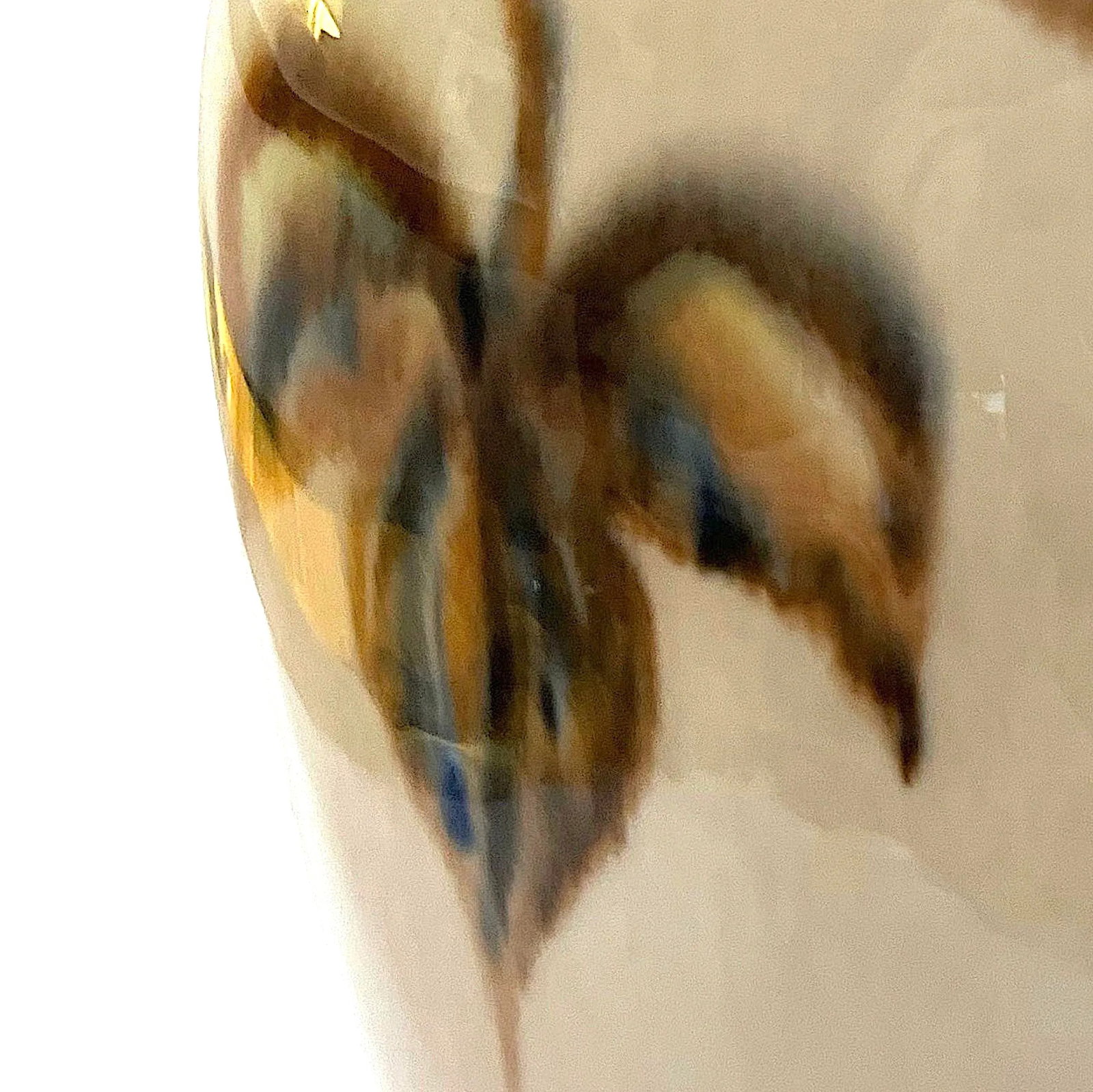 MCM Studio Pottery Oval Porcelain Vase - Signed Vontury - 5