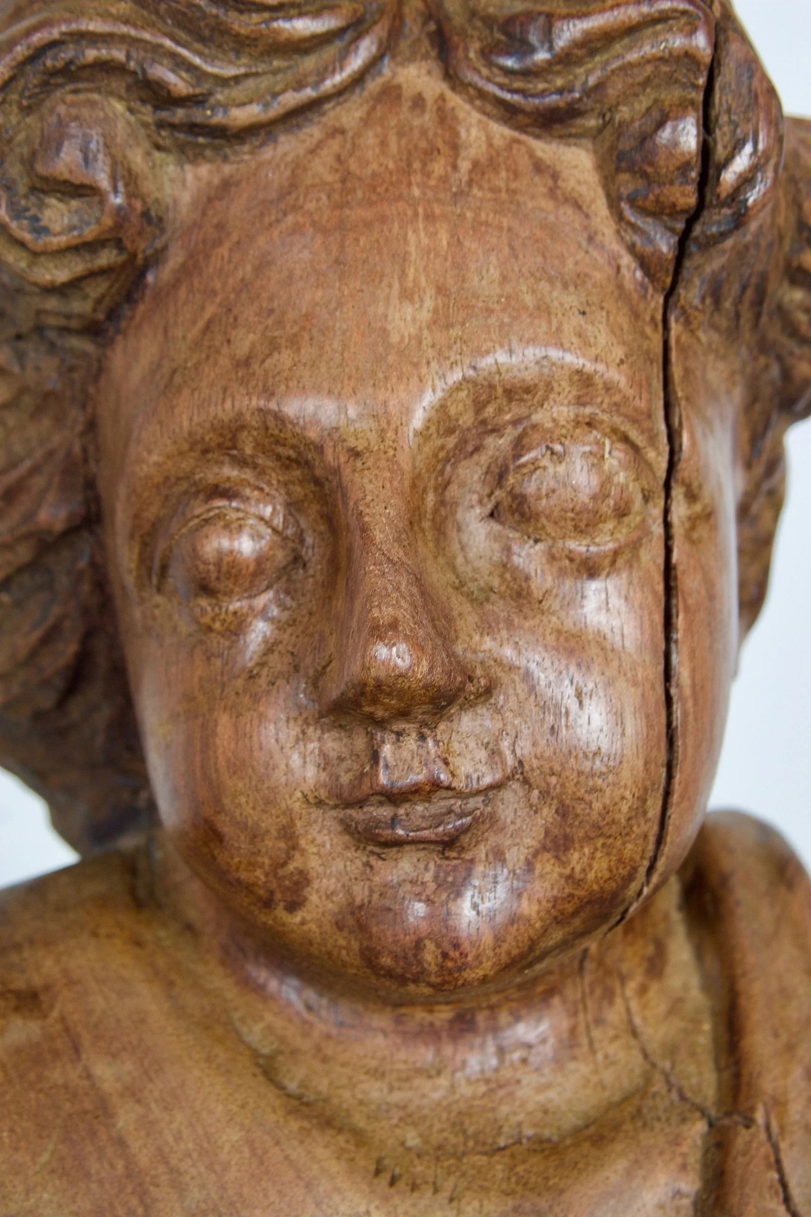 Antique Italian Wood Carved Angel - 6