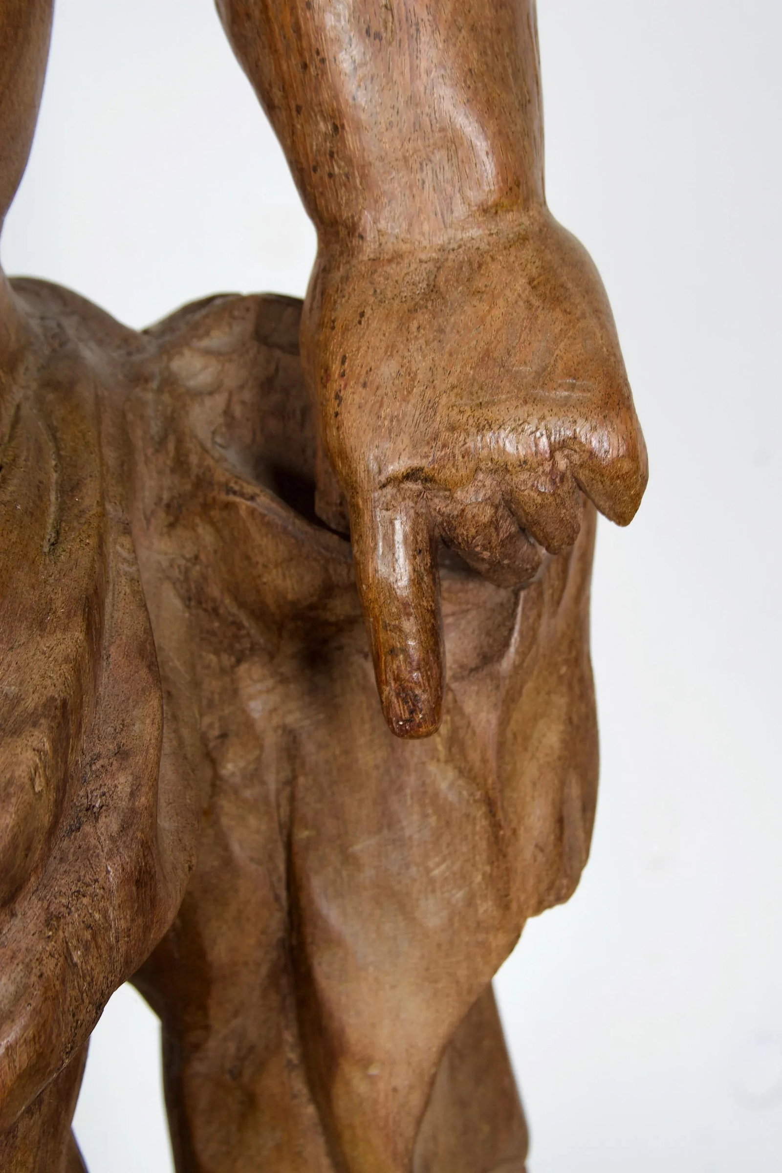 Antique Italian Wood Carved Angel - 7