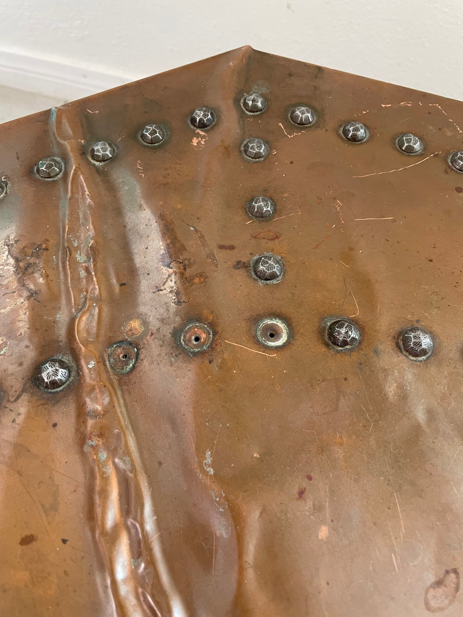 1960s Brown-Saltman Spanish Mission Style Copper-Top Octagonal Cocktail Table - 11