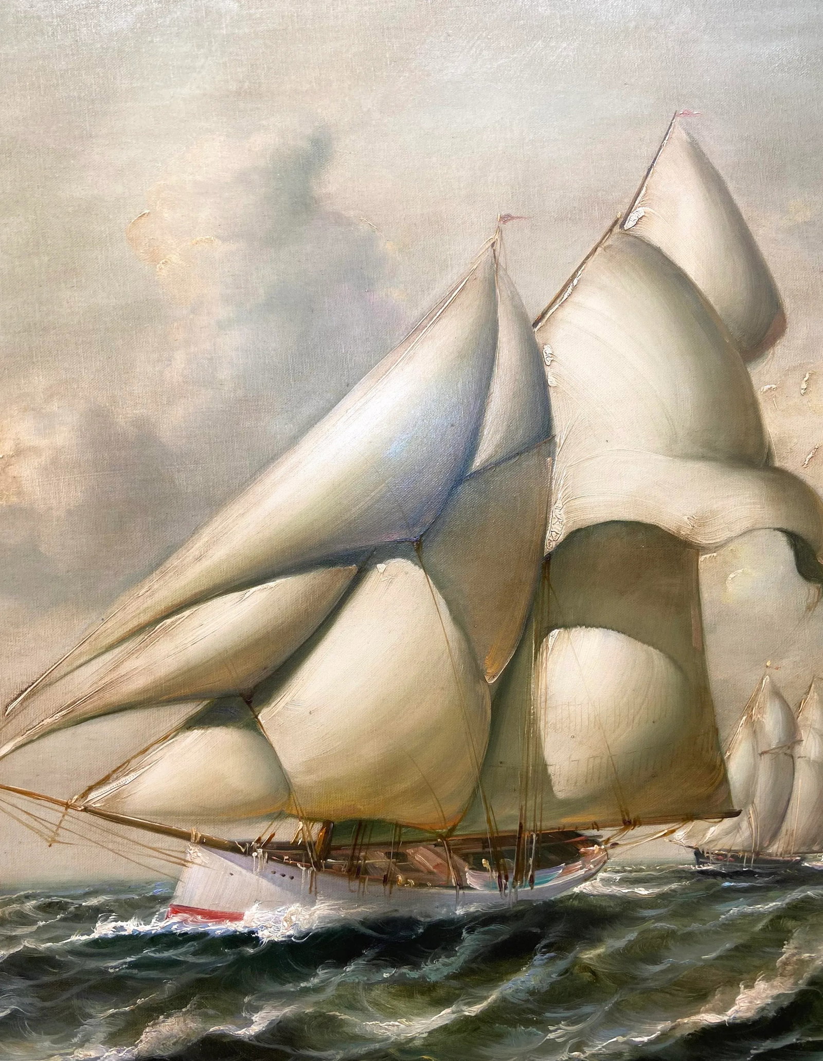 1970s "Cloud Runner" Oil Painting by Laurent - 2