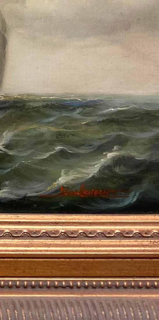 1970s "Cloud Runner" Oil Painting by Laurent - 4