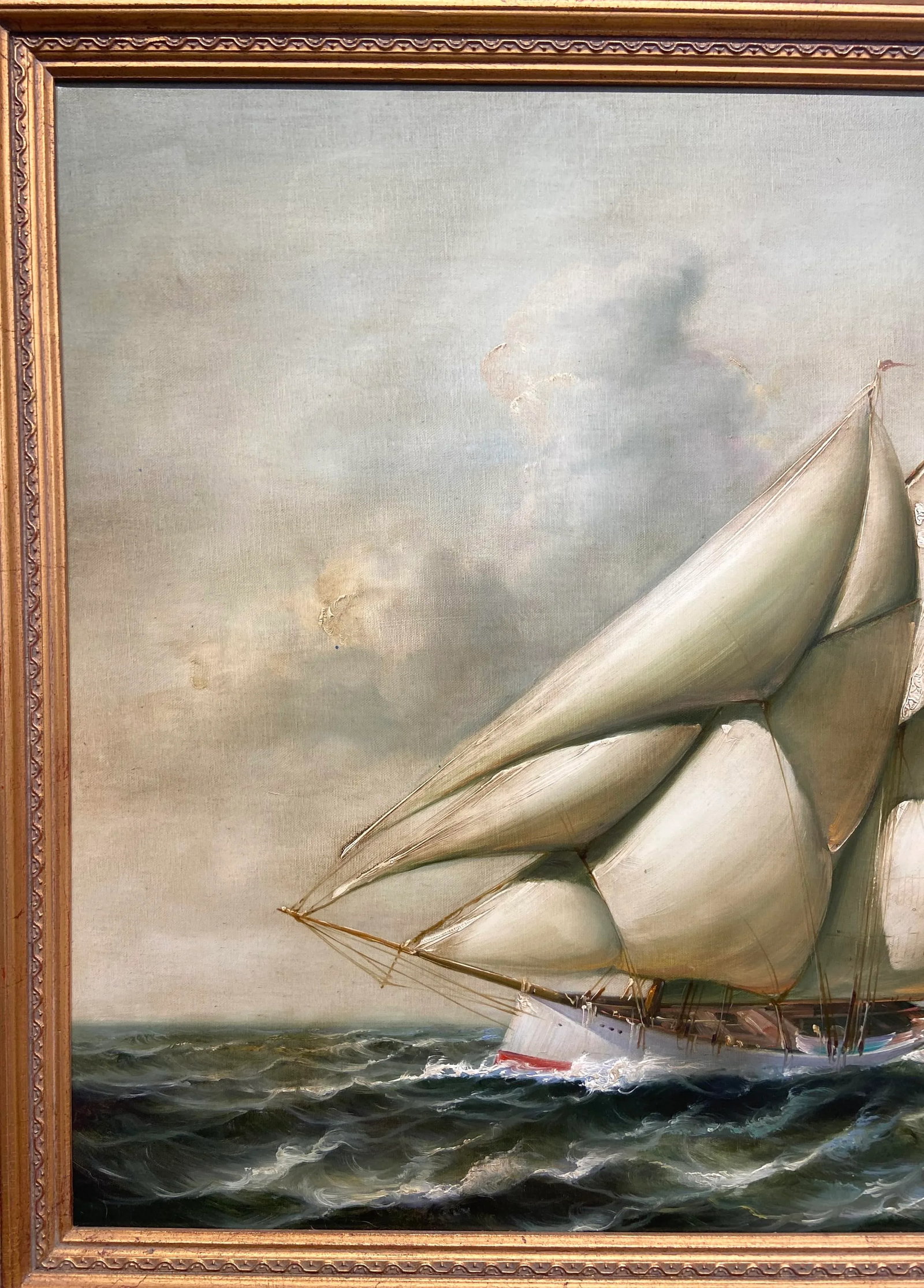 1970s "Cloud Runner" Oil Painting by Laurent - 5