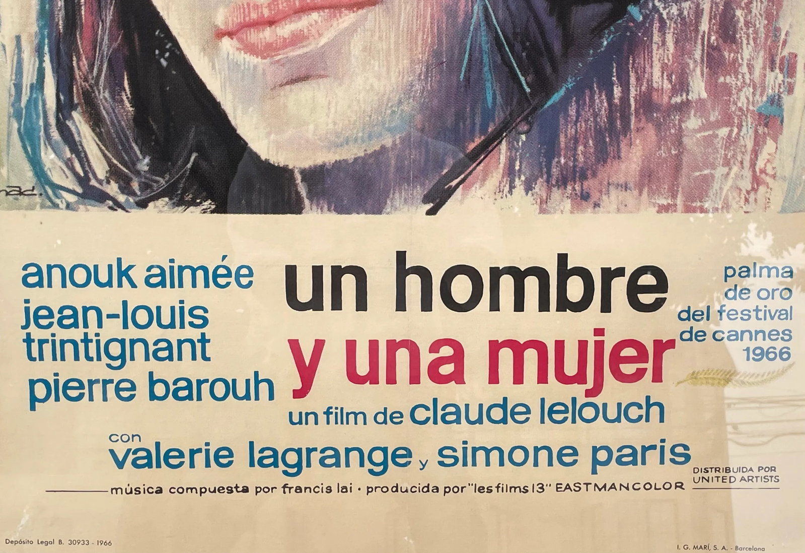 Framed Movie Poster of a Man and a Woman - 2
