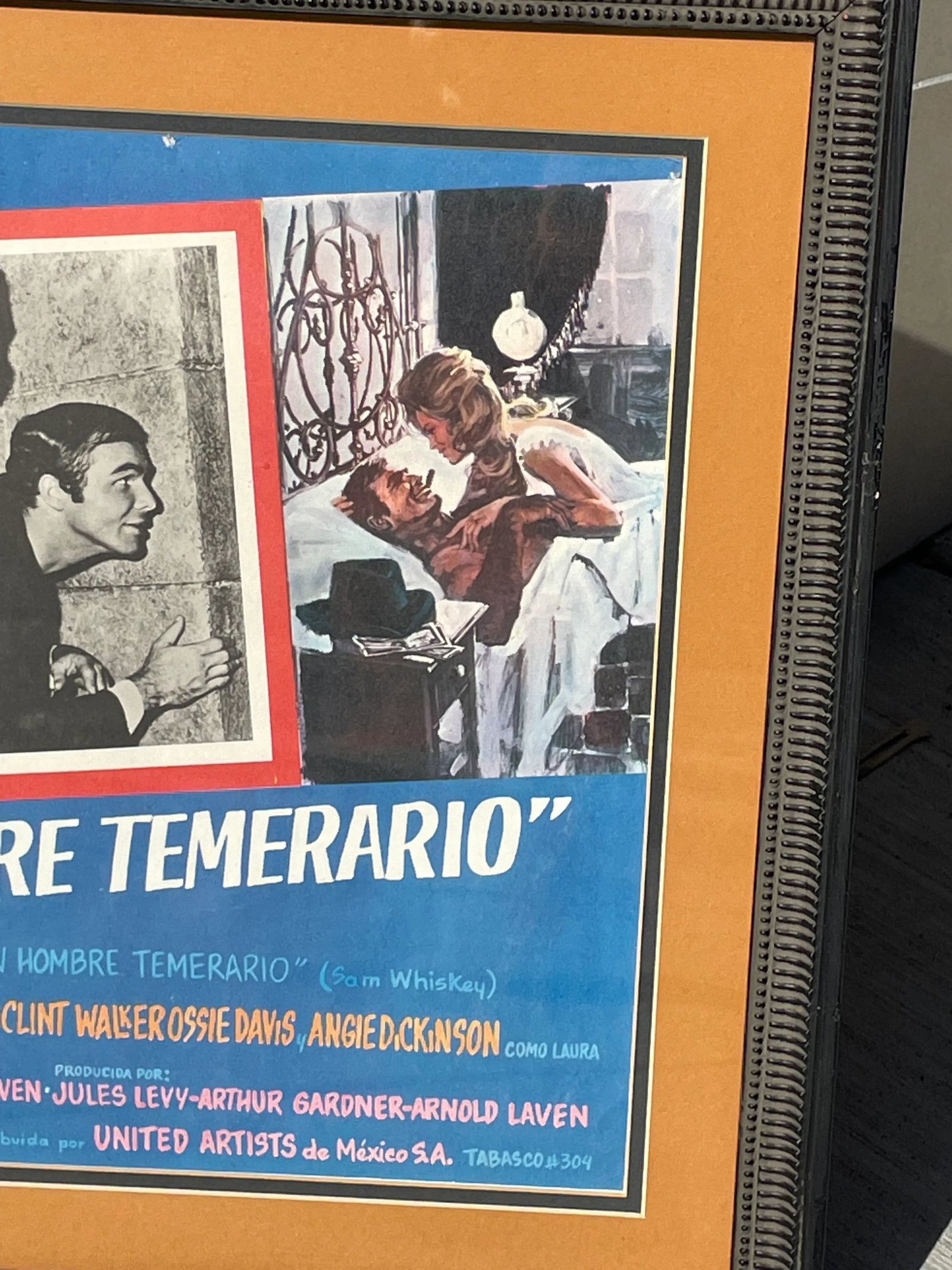 Vintage Burt Reynolds Mexican Movie Poster, Sam Whiskey, "Un Hombre Temerario" - 4