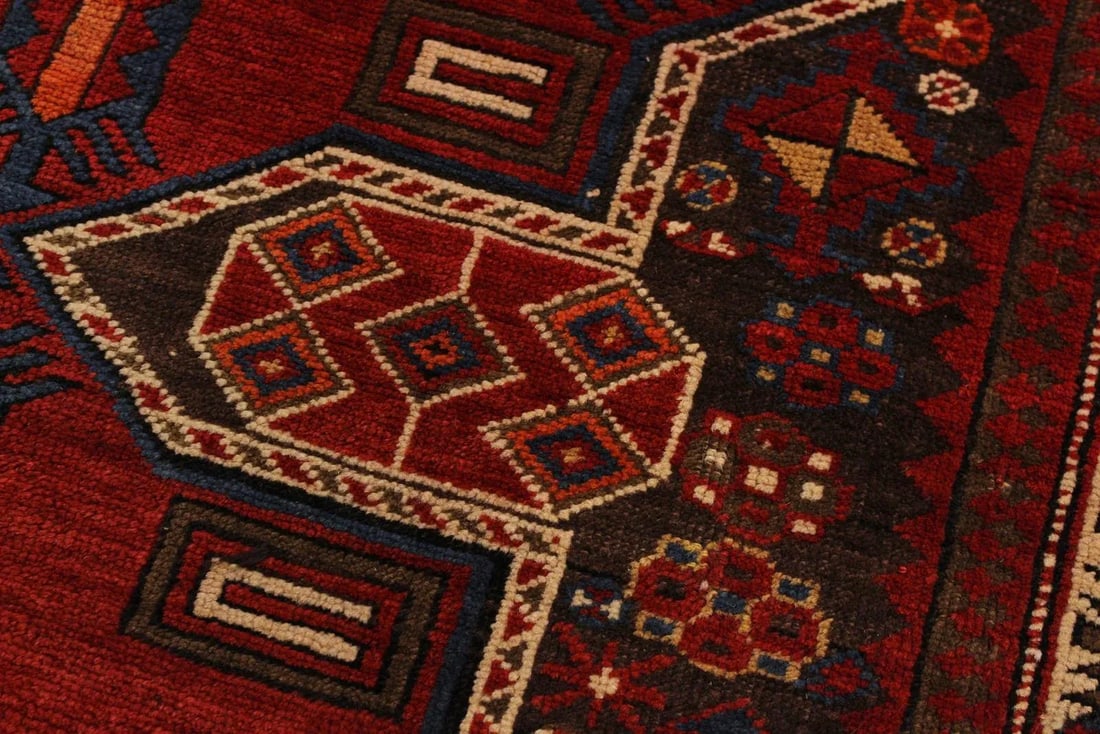 1990s 1990s Antique Baku Vintage Wool Rug - 4'2'' X 6'7'' - 4