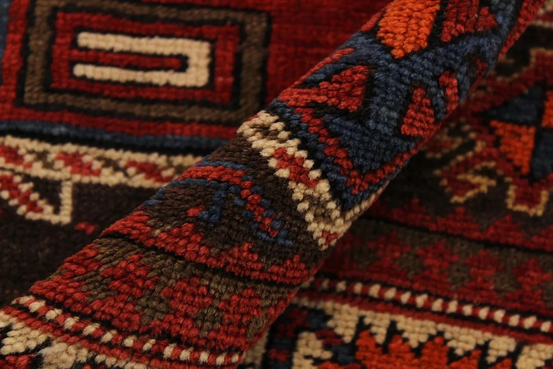 1990s 1990s Antique Baku Vintage Wool Rug - 4'2'' X 6'7'' - 6