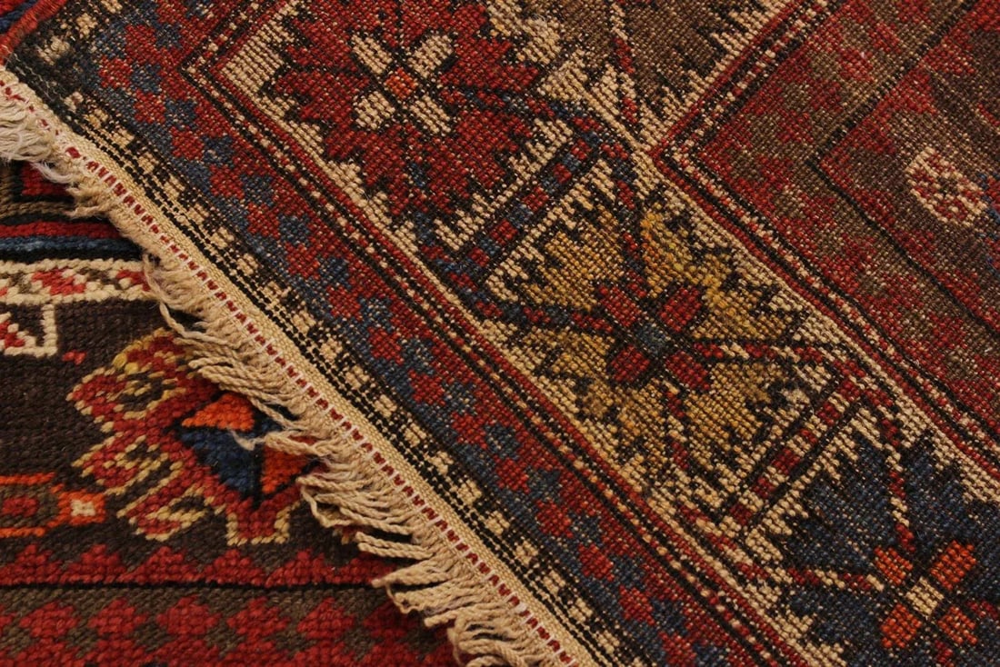 1990s 1990s Antique Baku Vintage Wool Rug - 4'2'' X 6'7'' - 7