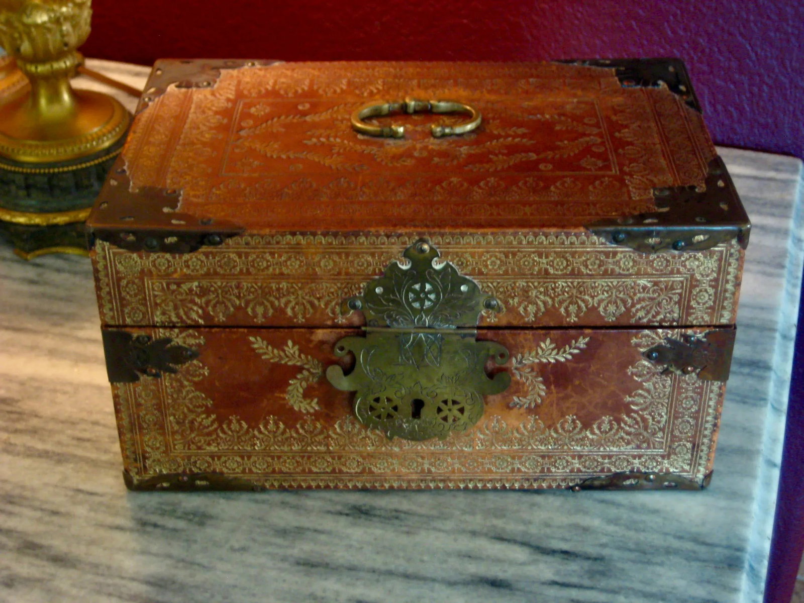 1800s Spanish Leather Box - 2