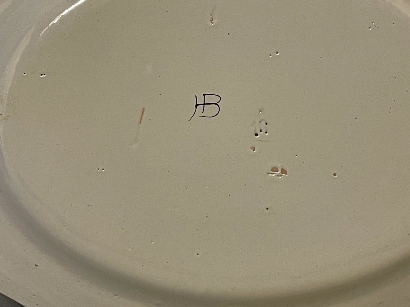 Early 20th Century French Faience Quimper Platter From Brittany, Signed Hb - 8