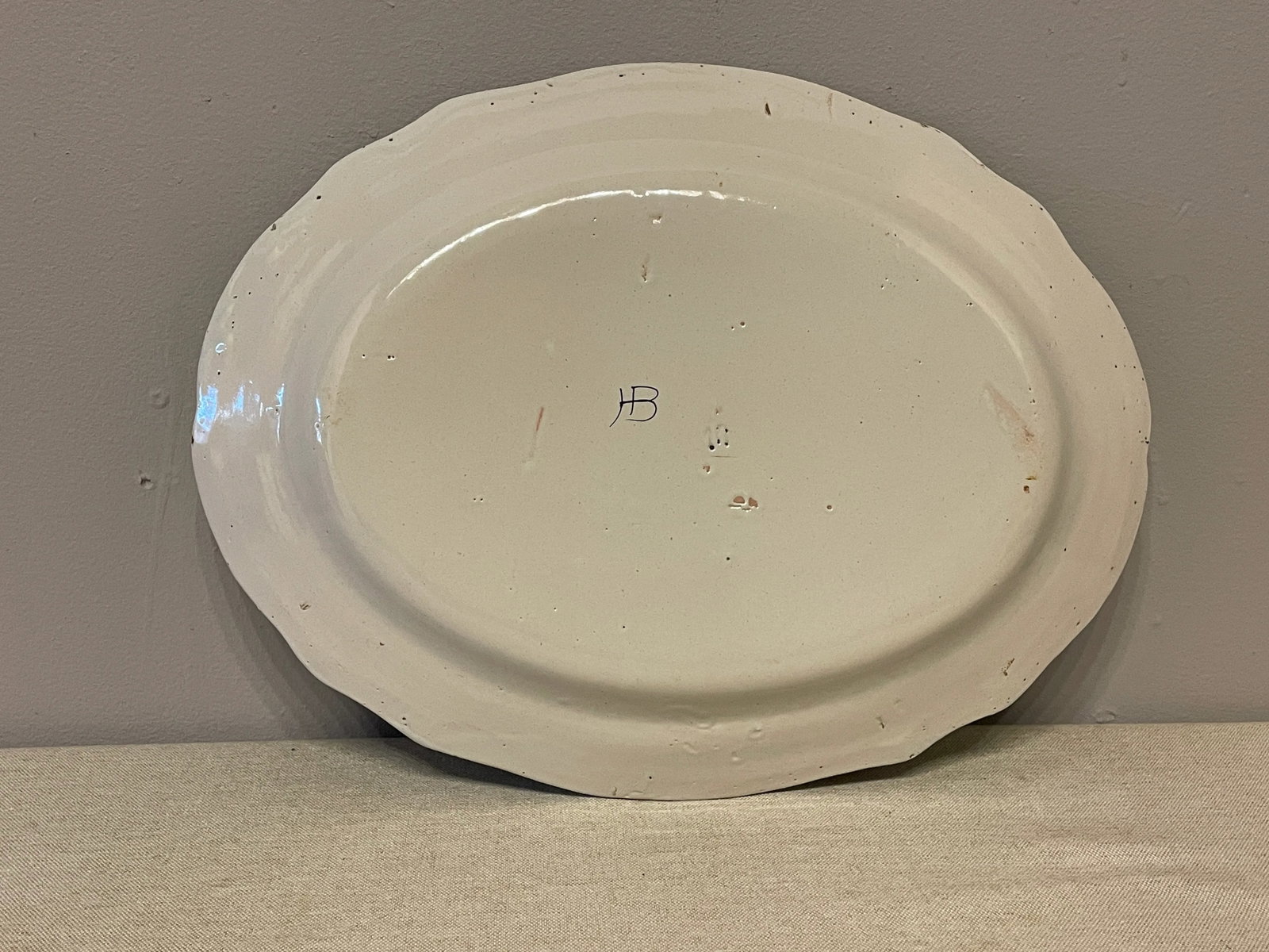 Early 20th Century French Faience Quimper Platter From Brittany, Signed Hb - 9