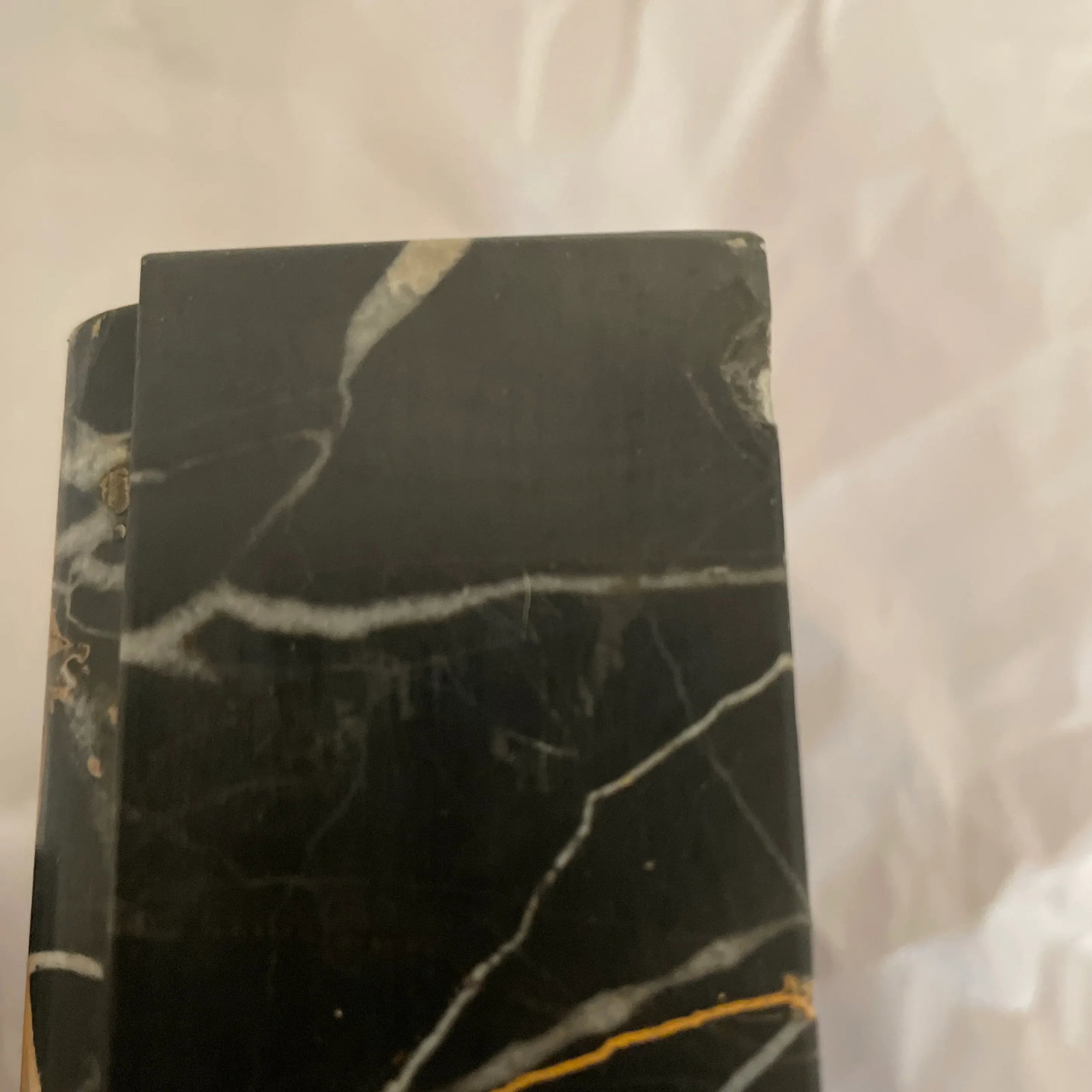 Antique Black Marble Bookends- a Pair - 11