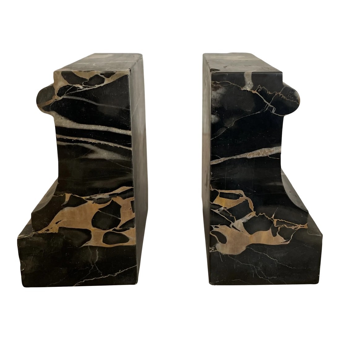Antique Black Marble Bookends- a Pair (1 of 13)