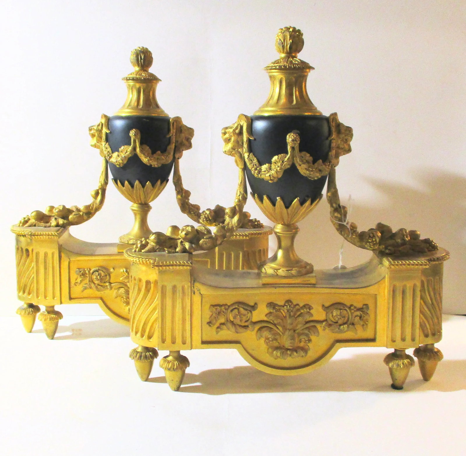 French Gilt Bronze Chenet 19th Century - a Pair of 2 - 10