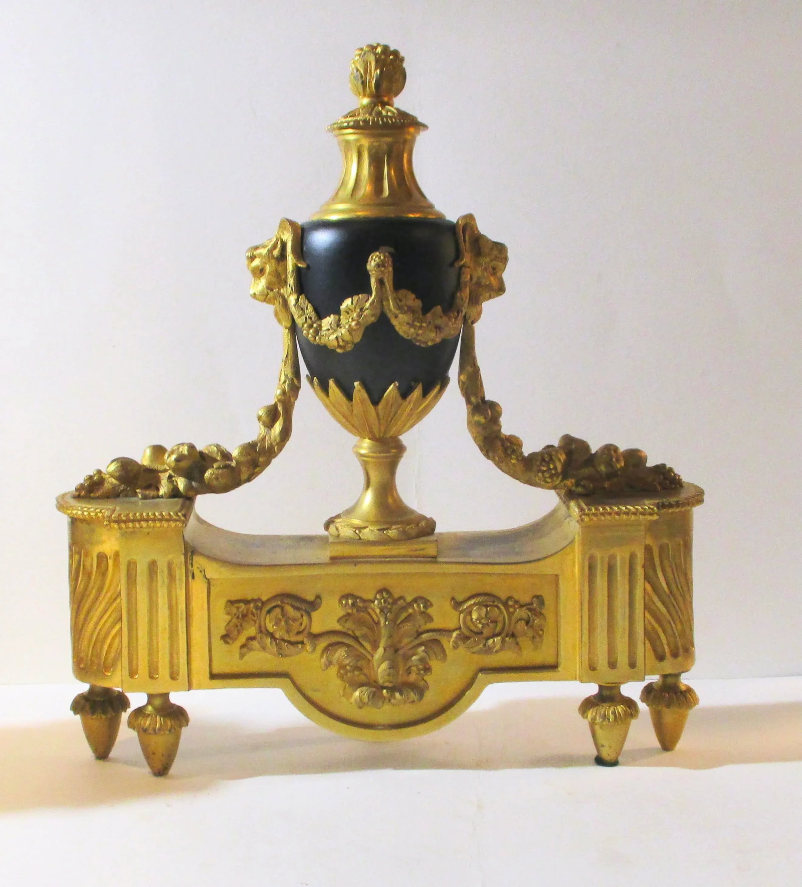 French Gilt Bronze Chenet 19th Century - a Pair of 2 - 2