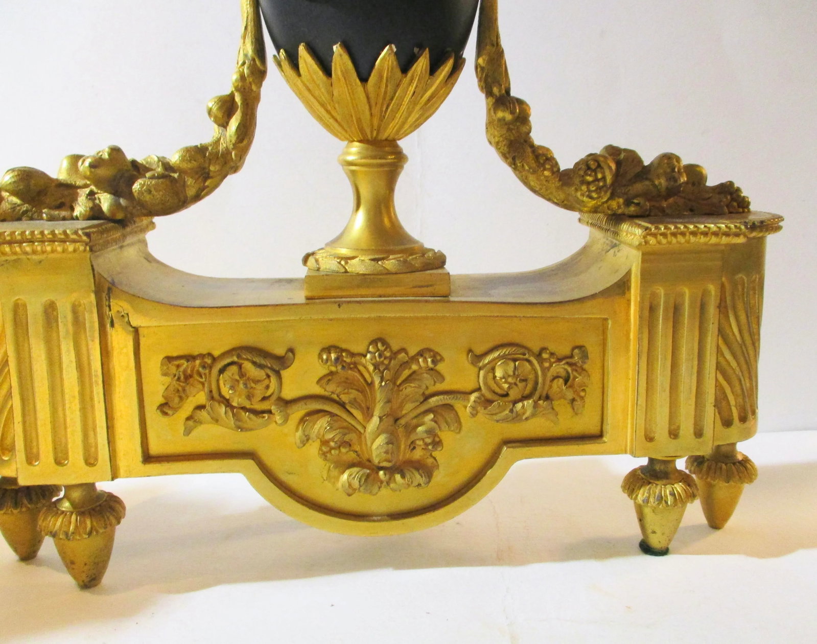 French Gilt Bronze Chenet 19th Century - a Pair of 2 - 3