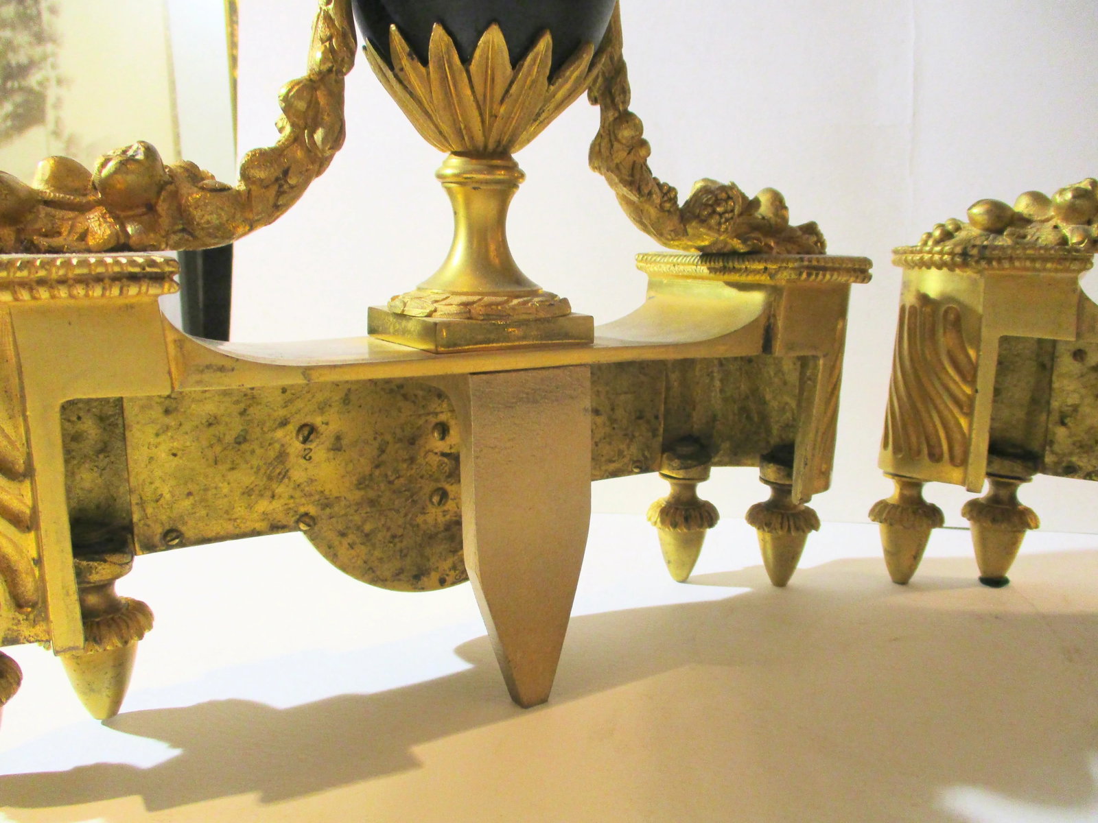French Gilt Bronze Chenet 19th Century - a Pair of 2 - 7