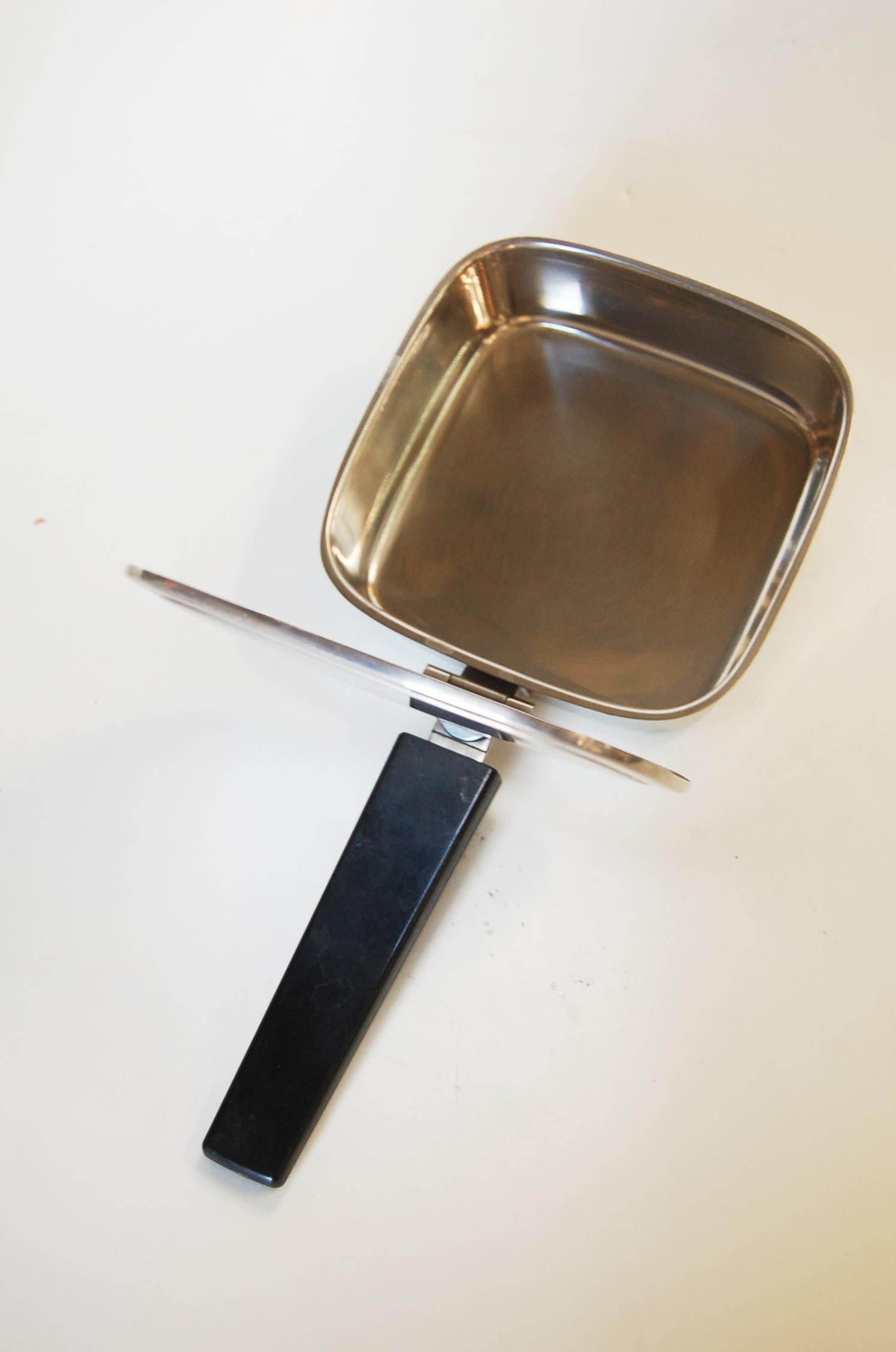 Stainless Steel Crumb Catcher Ashtray Butler Bakelite Handle Made in Sweden - 2