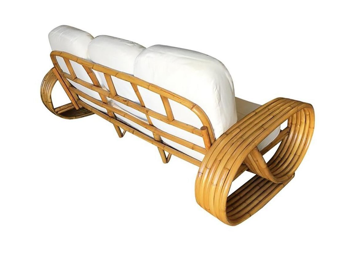 Restored 6-Strand "Speed" 3-Seat Sofa With Arched Base - 3