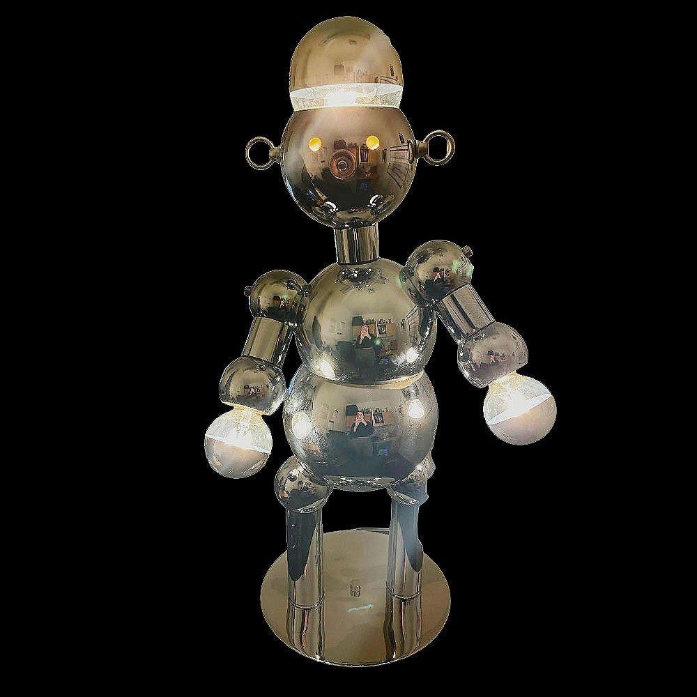 1975 Post-Modern Chrome Bubble Ball Robot Table Lamp by Torino Lamps - 5