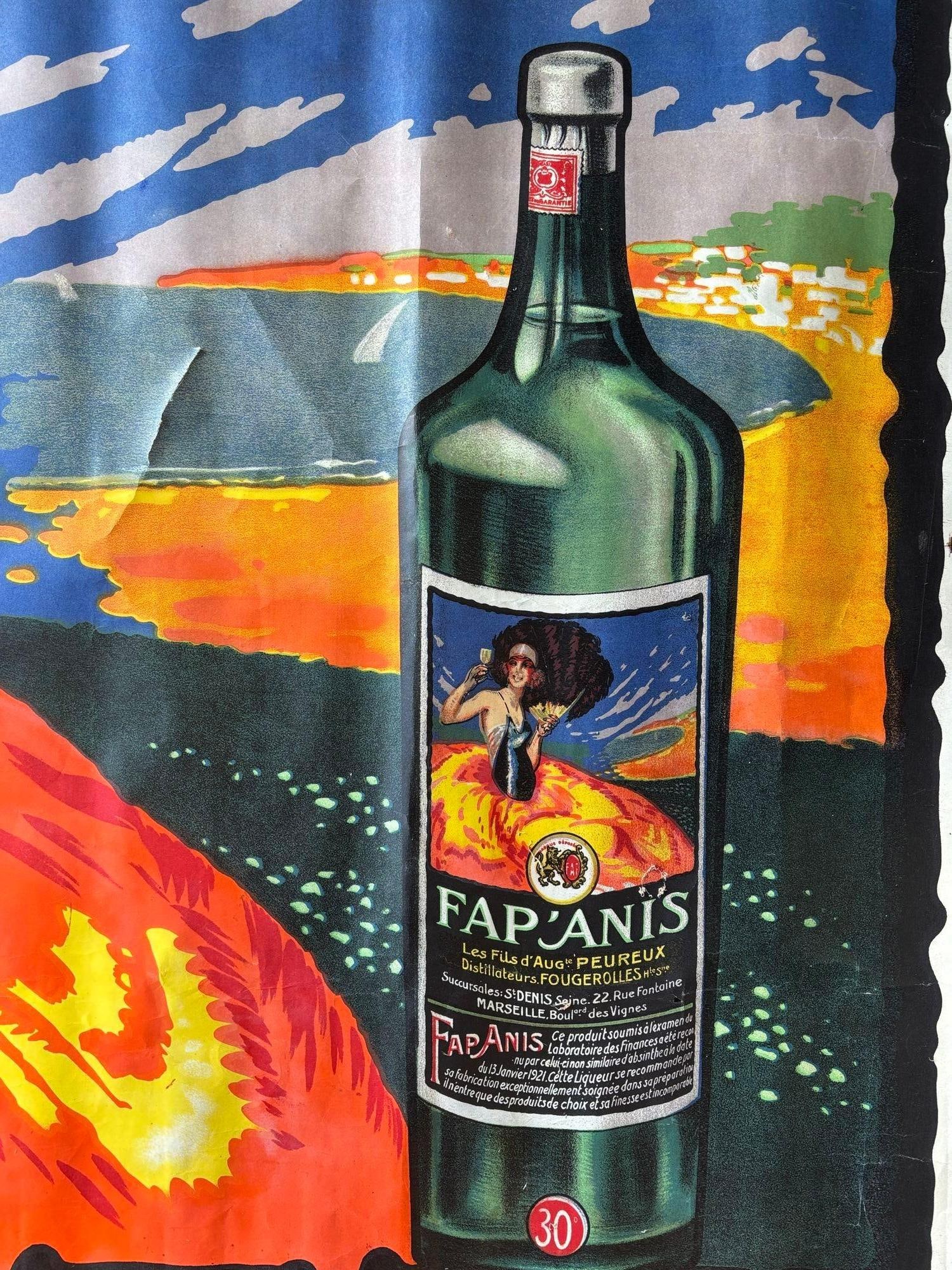 Large Fap'Anis Drink Advertising Poster, circa 1930 - 2