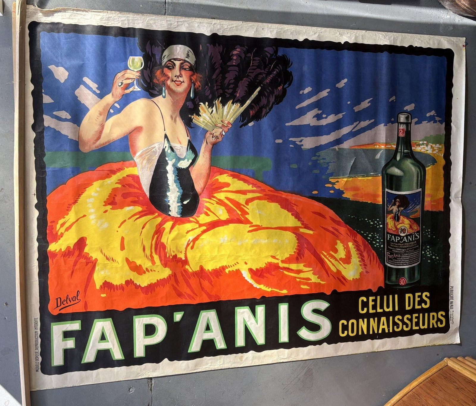 Large Fap'Anis Drink Advertising Poster, circa 1930 - 5