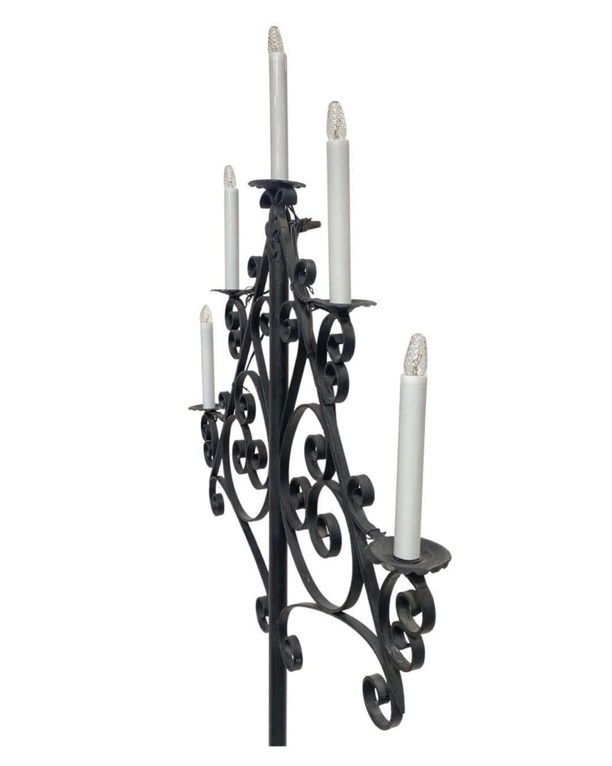 French Victorian Iron Candelabra - 3