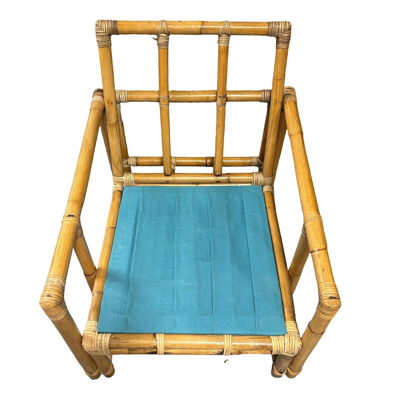 Restored James Mont Inspired Rattan Lounge Chairs w/ Modernist Arms - 5