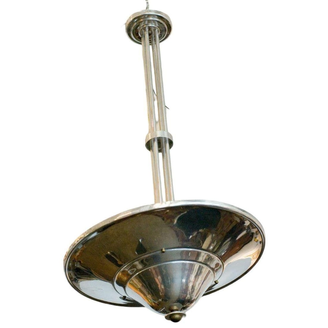 1930s Art Deco Saucer Ceiling Pendant Lamp Multiples, 5 Available - 2