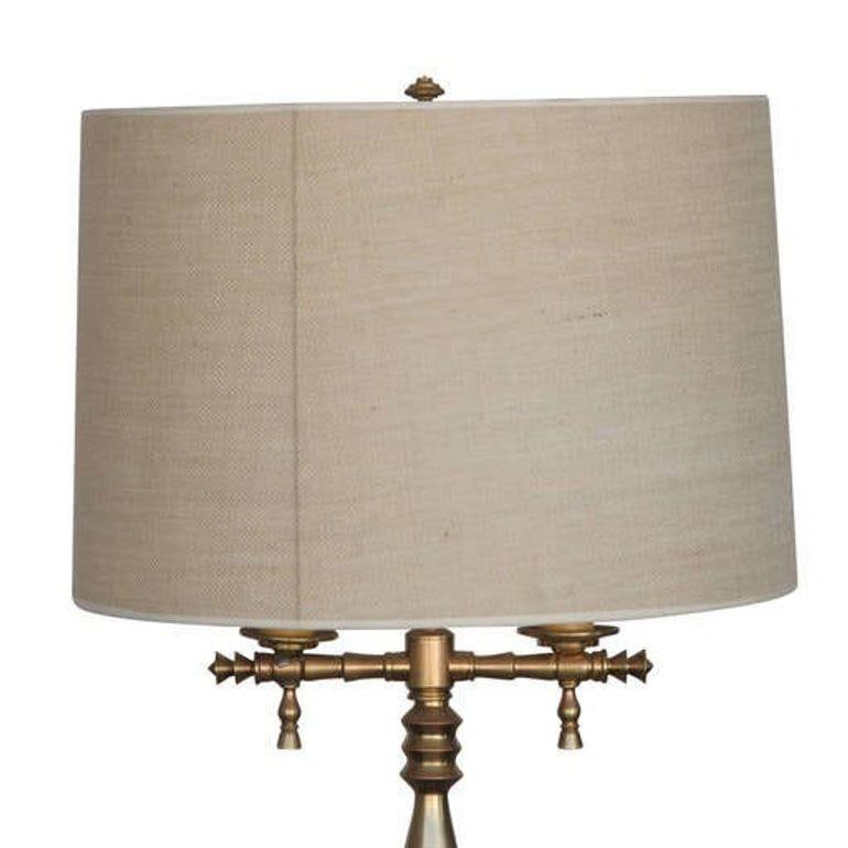 Hollywood Regency Gold-Plated Bronze Floor Lamp - 2